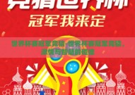 世界杯赛冠军竞猜-世界杯赛冠军竞猜，激情与智慧的碰撞