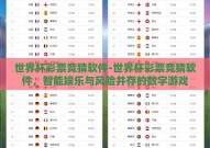 世界杯彩票竞猜软件-世界杯彩票竞猜软件，智能娱乐与风险并存的数字游戏
