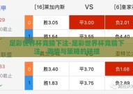 足彩世界杯竞猜下注-足彩世界杯竞猜下注，激情与策略的碰撞