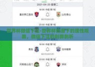 世界杯微信下注-世界杯热潮下的理性观赛，微信下注的利弊剖析
