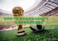 世界杯下注-世界杯激情与理性下注，一场足球盛宴的智慧博弈