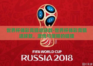 世界杯体彩竞猜进球数-世界杯体彩竞猜进球数，激情与策略的碰撞