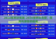 2026世界杯竞猜-2026世界杯竞猜，预测与激情的碰撞