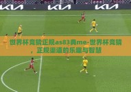 世界杯竞猜正规as83典me-世界杯竞猜，正规渠道的乐趣与智慧