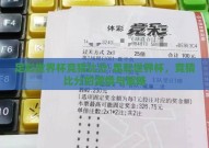 足彩世界杯竞猜比分-足彩世界杯，竞猜比分的激情与策略