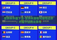 世界杯外围下注-世界杯激情与理性边界，外围下注的冷思考