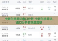 卡塔尔世界杯盘口分析-卡塔尔世界杯，盘口分析的深度洞察