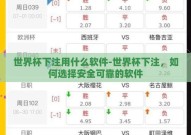 世界杯下注用什么软件-世界杯下注，如何选择安全可靠的软件
