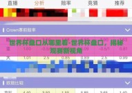 世界杯盘口从哪里看-世界杯盘口，揭秘观赛新视角