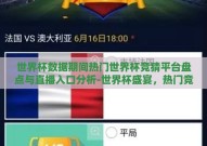 世界杯数据期间热门世界杯竞猜平台盘点与直播入口分析-世界杯盛宴，热门竞猜平台与直播入口深度剖析