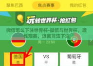 微信怎么下注世界杯-微信与世界杯，理性观赛，远离非法下注
