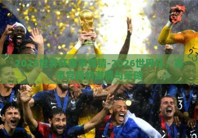 2026世界杯赛事竞猜-2026世界杯，赛事竞猜的激情与策略