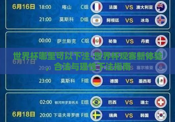世界杯哪里可以下注-世界杯观赛新体验,合法与理性下注指南 世界杯哪里可以下注-世界杯观赛新体验,合法与理性下注指南