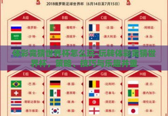 体彩竞猜世界杯怎么玩-玩转体彩竞猜世界杯，策略、技巧与乐趣并重