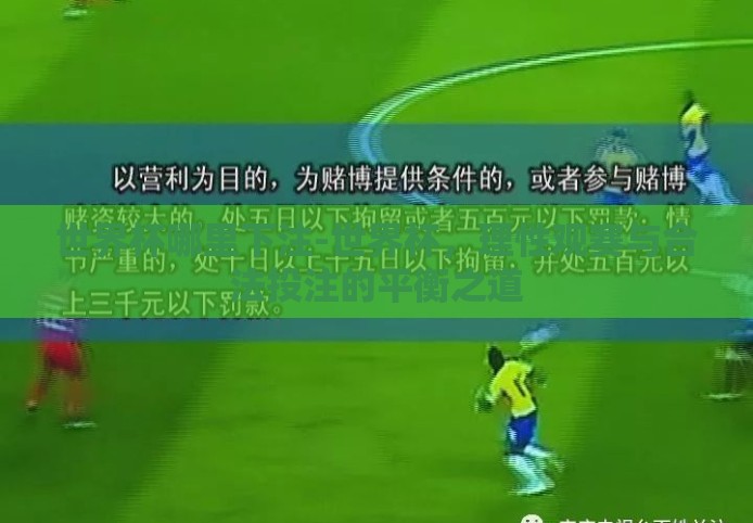 世界杯哪里下注-世界杯，理性观赛与合法投注的平衡之道