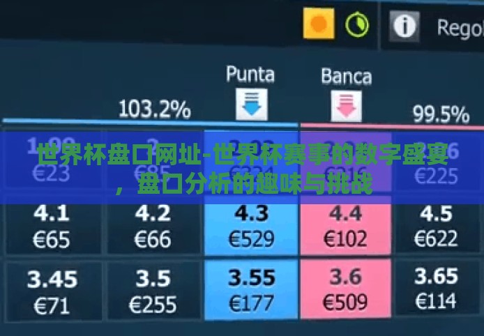 世界杯盘口网址-世界杯赛事的数字盛宴,盘口分析的趣味与挑战 世界杯盘口网址-世界杯赛事的数字盛宴,盘口分析的趣味与挑战