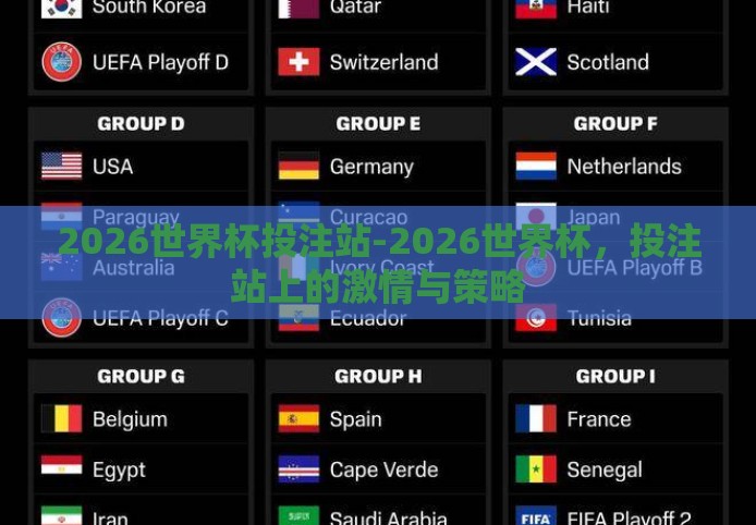 2026世界杯投注站-2026世界杯,投注站上的激情与策略 2026世界杯投注站-2026世界杯,投注站上的激情与策略