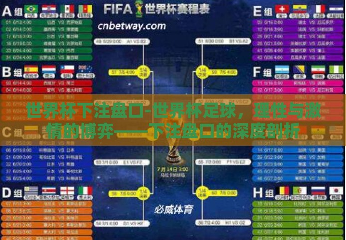 世界杯下注盘口-世界杯足球，理性与激情的博弈——下注盘口的深度剖析