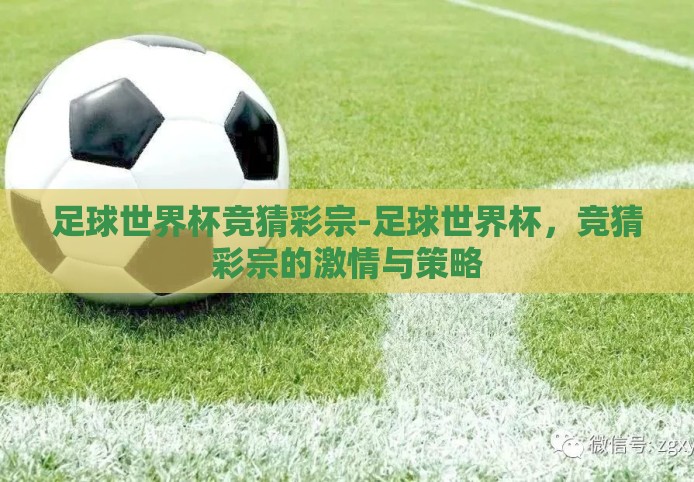 足球世界杯竞猜彩宗-足球世界杯，竞猜彩宗的激情与策略