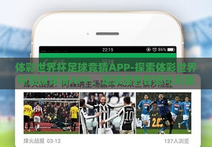 体彩世界杯足球竞猜APP-探索体彩世界杯足球竞猜APP，足球迷的智慧与乐趣新篇章