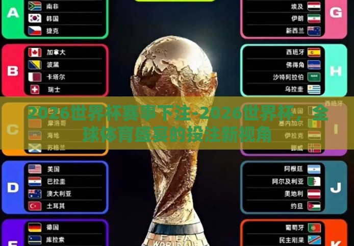 2026世界杯赛事下注-2026世界杯，全球体育盛宴的投注新视角