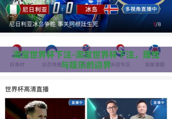 淘宝世界杯下注-淘宝世界杯下注，理性与娱乐的边界