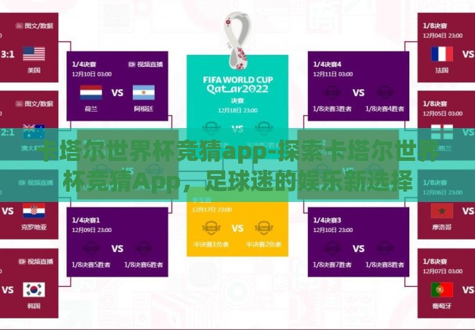 卡塔尔世界杯竞猜app-探索卡塔尔世界杯竞猜App，足球迷的娱乐新选择